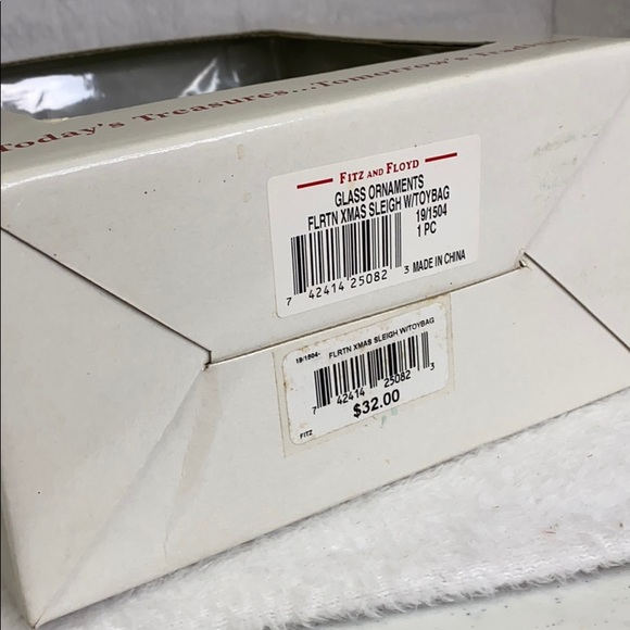 Fitz and Floyd Vintage X-mas Sleigh W/Toy Bag - Picture 6 of 7